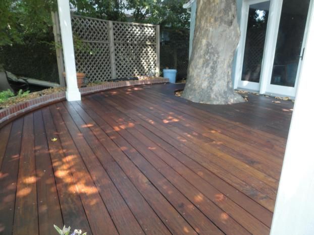 After a completed deck remodeling service project in the  area